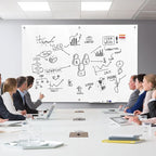 MaxGear Glass Whiteboard Wall Mounted, Frameless Magnetic Dry Erase Board - Image 2