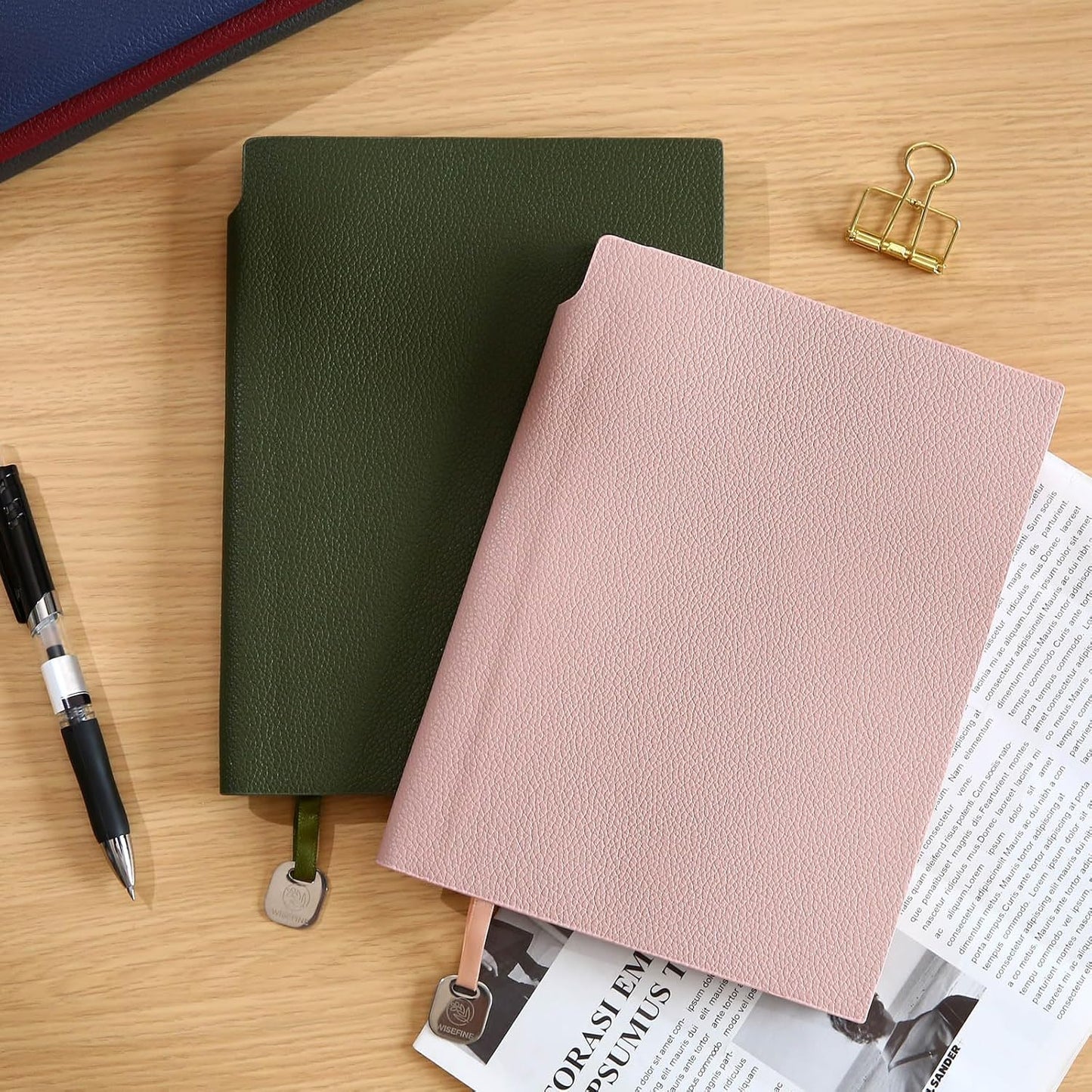 Lined Journal Notebook for Women A5 Softcover PU Leather Journals for Writing, 160 Pages Daily Journaling, College Ruled Notebooks for Work School, Business 6.38'' X 8.28'' Red