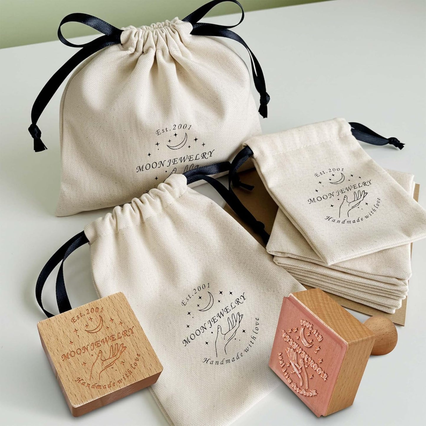 Custom Logo Stamp - Personalized Rubber Stamp - Multiple Size Options Available - Upload Your Logo (1"x1")