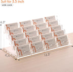HeZone Business Card Holder for Desk Multiple Cards Display Stand Rack for - Image 8