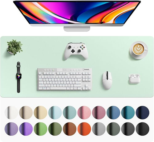 Aothia Faux Leather Desk Mat by AothiaSimpleNaturalUnique
