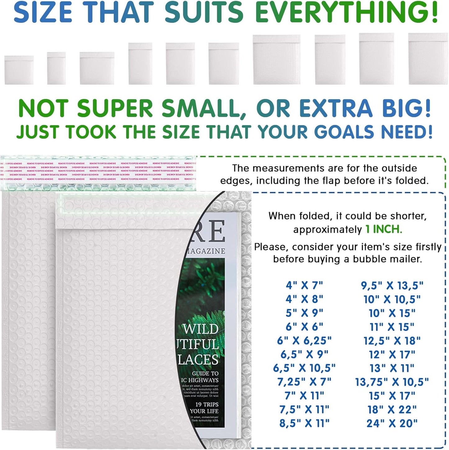 White Poly Bubble Mailers Self Seal, 12.5 x 18 Inch. Pack of 300 Bubble Packaging Envelopes for Shipping. Durable Padded Envelopes Waterproof. Self Seal Padded Mailers. Shipping Packages