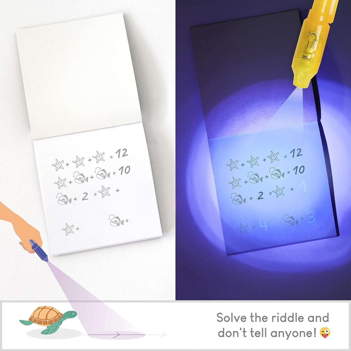 BONNYCO Invisible Ink Pen & Notebook Pack 16 Under the Sea Party Favors | Ocean Party Favors for Kids Goodie Bags Stuffers Pinata Stuffers Classroom Prizes Return Gifts for Kids Birthday Student Gifts