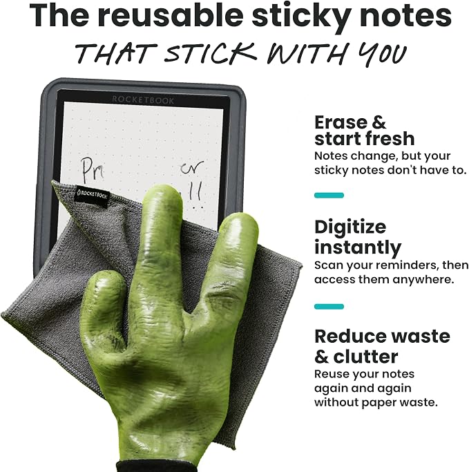 Rocketbook Reusable Sticky Notes Starter Pack, Restick and Reorganize Memo Pads - Image 4