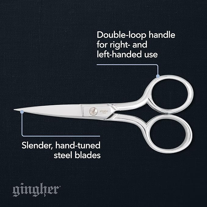 Gingher 4" Embroidery Scissors, Precision Craft Scissors, Hand-Tuned Blades & - Image 2