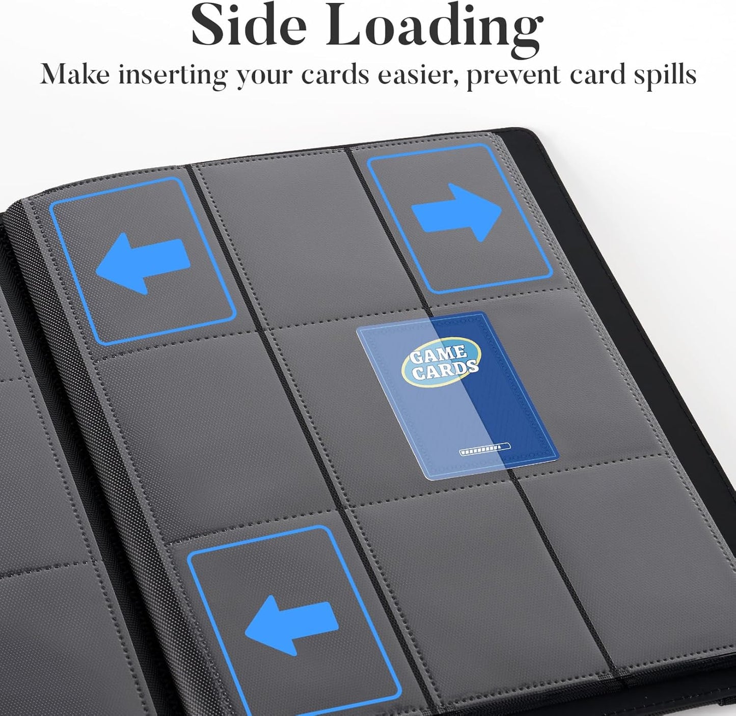 Trading Card Binder - 9 Pocket PU Cover Collection Book for 360 Cards, Premium Sturdy Holder Folders, Album for YuGiOh, MTG, TCG, Game & Sports Cards, Pink