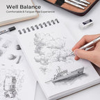 Nicpro 33PCS Metal Mechanical Pencil Set in Leather Case, Art Drafting Pencil - Image 6