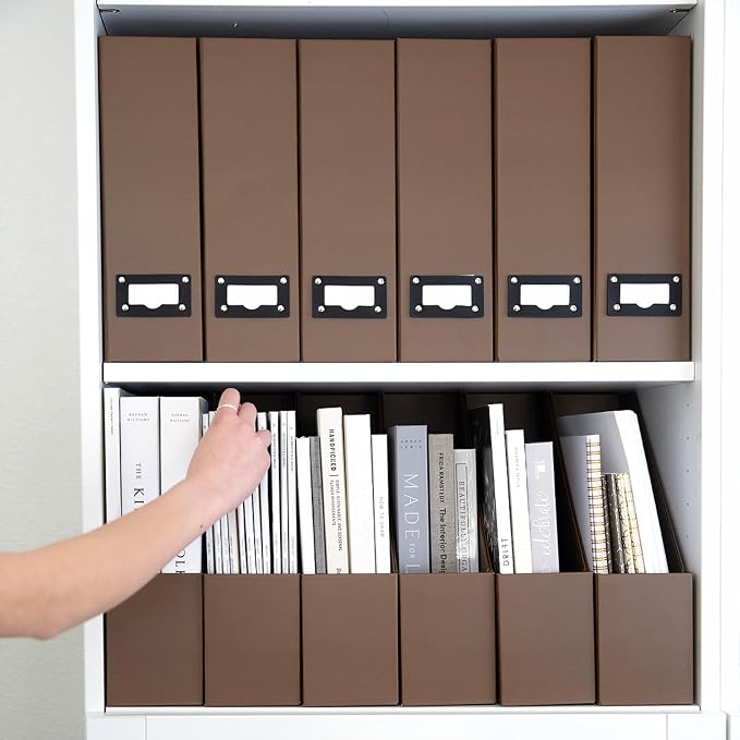BLU MONACO | Cardboard Magazine File Holder Set of 6 | Vertical Magazine File - Image 5
