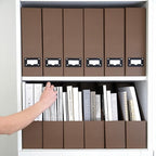 BLU MONACO | Cardboard Magazine File Holder Set of 6 | Vertical Magazine File - Image 5