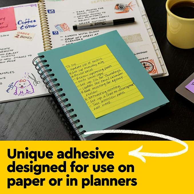 Post-it Notes, 4 in x 6 in, 2 Pack, 10 Pads, 100 Sheets per Pad, 1000 Sheets - Image 9