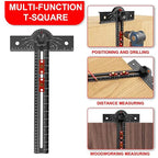 Woodworking T Square Ruler, 13.5 Inch Adjustable Angle 15-165° Measurement Tool - Image 3