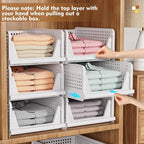 SNSLXH 5 Pack Stackable Closet Organizer Box, Space-Saving Clothes Storage - Image 6