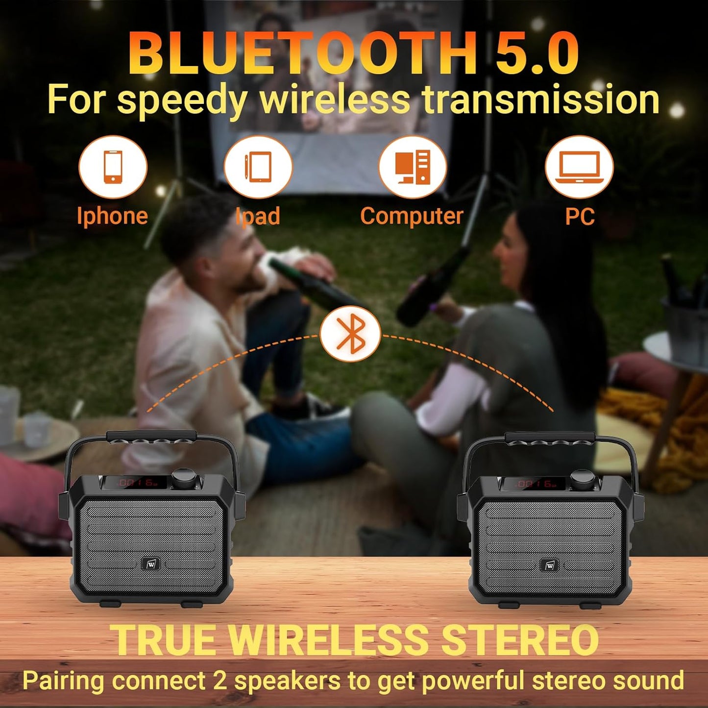 Voice Amplifier for Teachers - Wireless Microphone Headset & Speaker 30W Bluetooth 5.0 Portable Pa System with Echo,FM,Megaphone Speaker Supports USB/TF Card/Aux for Classroom,Speaking,Singing