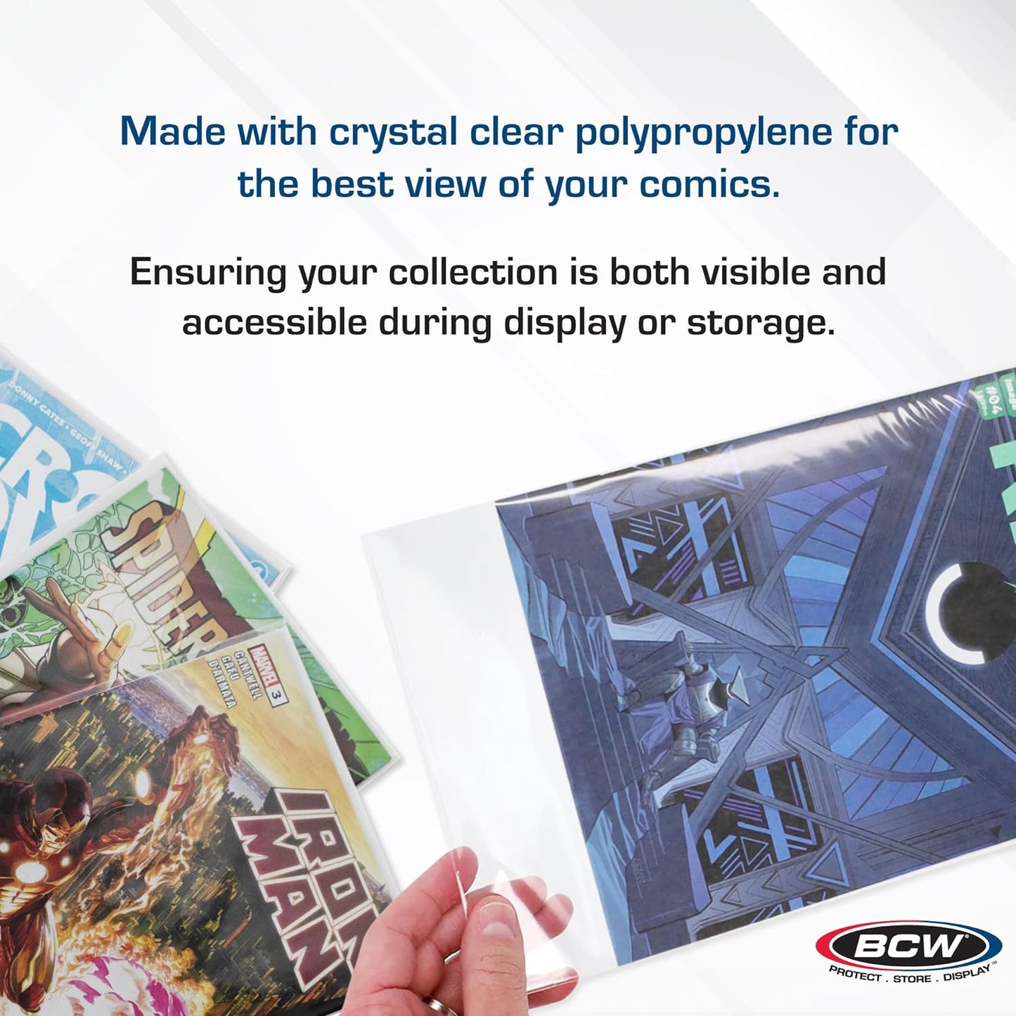 BCW Thick Golden Age Comic Bags - 100 ct | Crystal Clear, Acid-Free Protection, Polypropylene Sleeves | Comic Bags for Secure Storage of Standard Golden Comics Collection