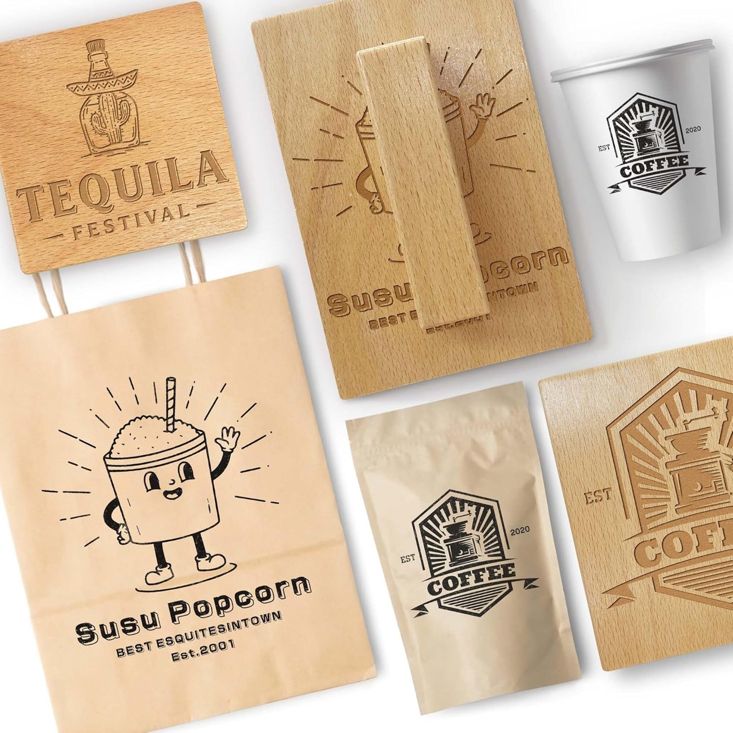Custom Logo Stamp - Personalized Rubber Stamp - Multiple Size Options Available - Upload Your Logo (6"x6")