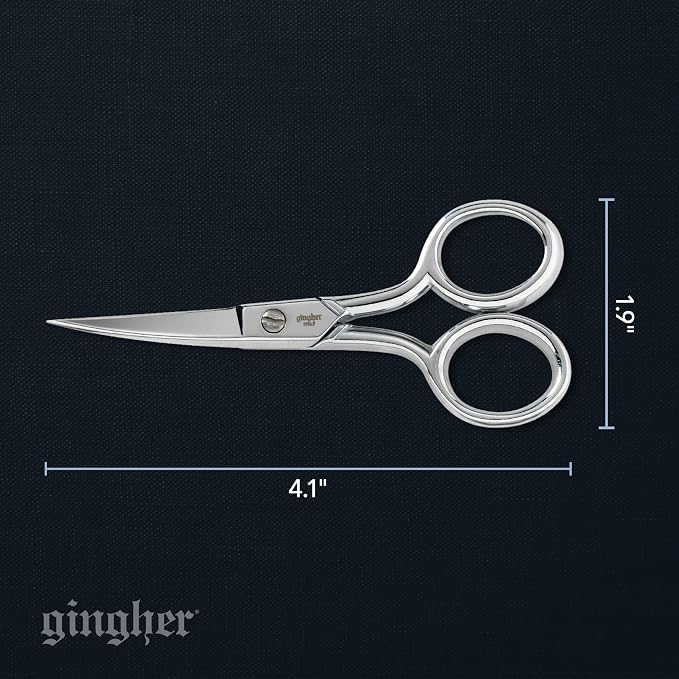 Gingher Curved Embroidery Scissors, Sharp Knife Edge Sewing Scissors - Image 6