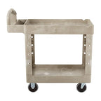BRUTE Heavy Duty 2-Shelf Utility/Service Cart, Lipped Shelves, Ergonomic Handle - Image 2