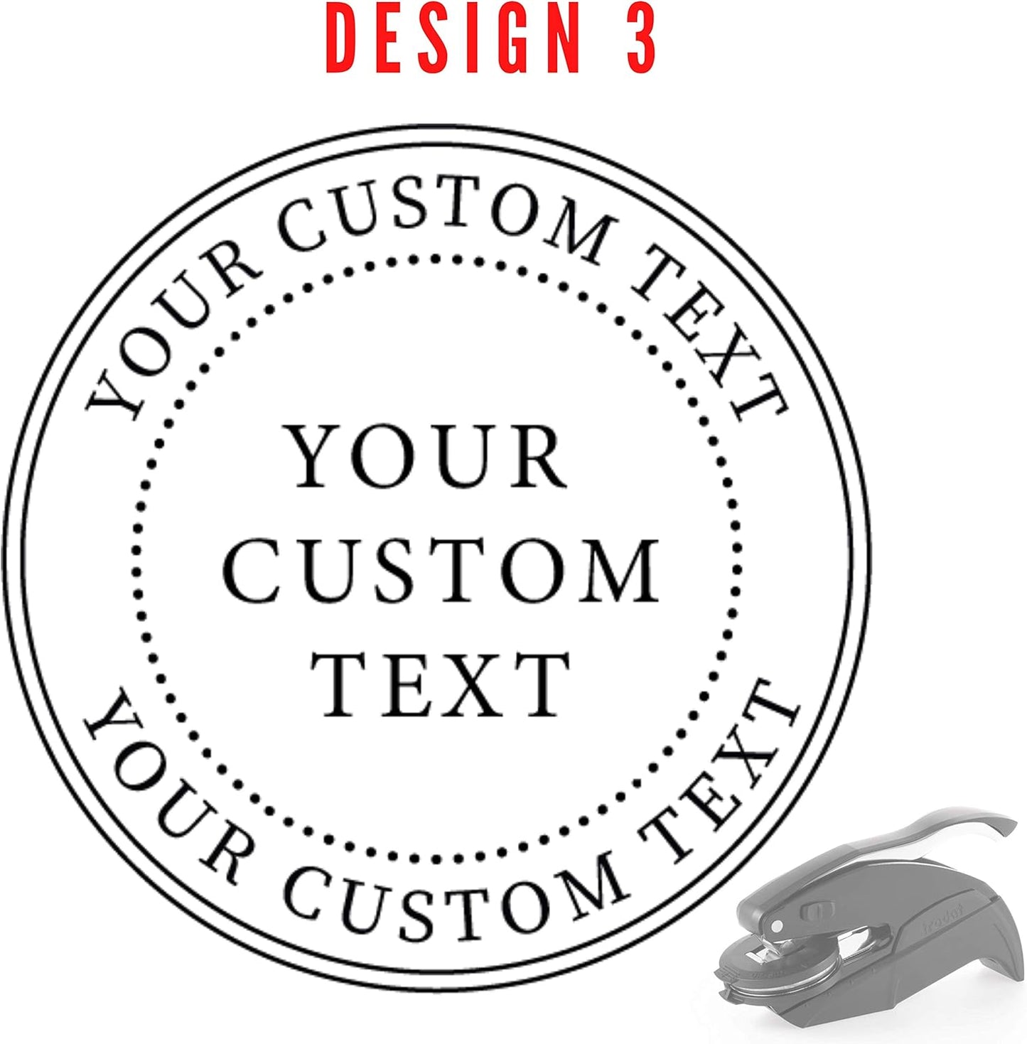 Custom Notary Embosser Stamp - Book & Library Stamp, 1 5/8" (Official Seal Embosser)