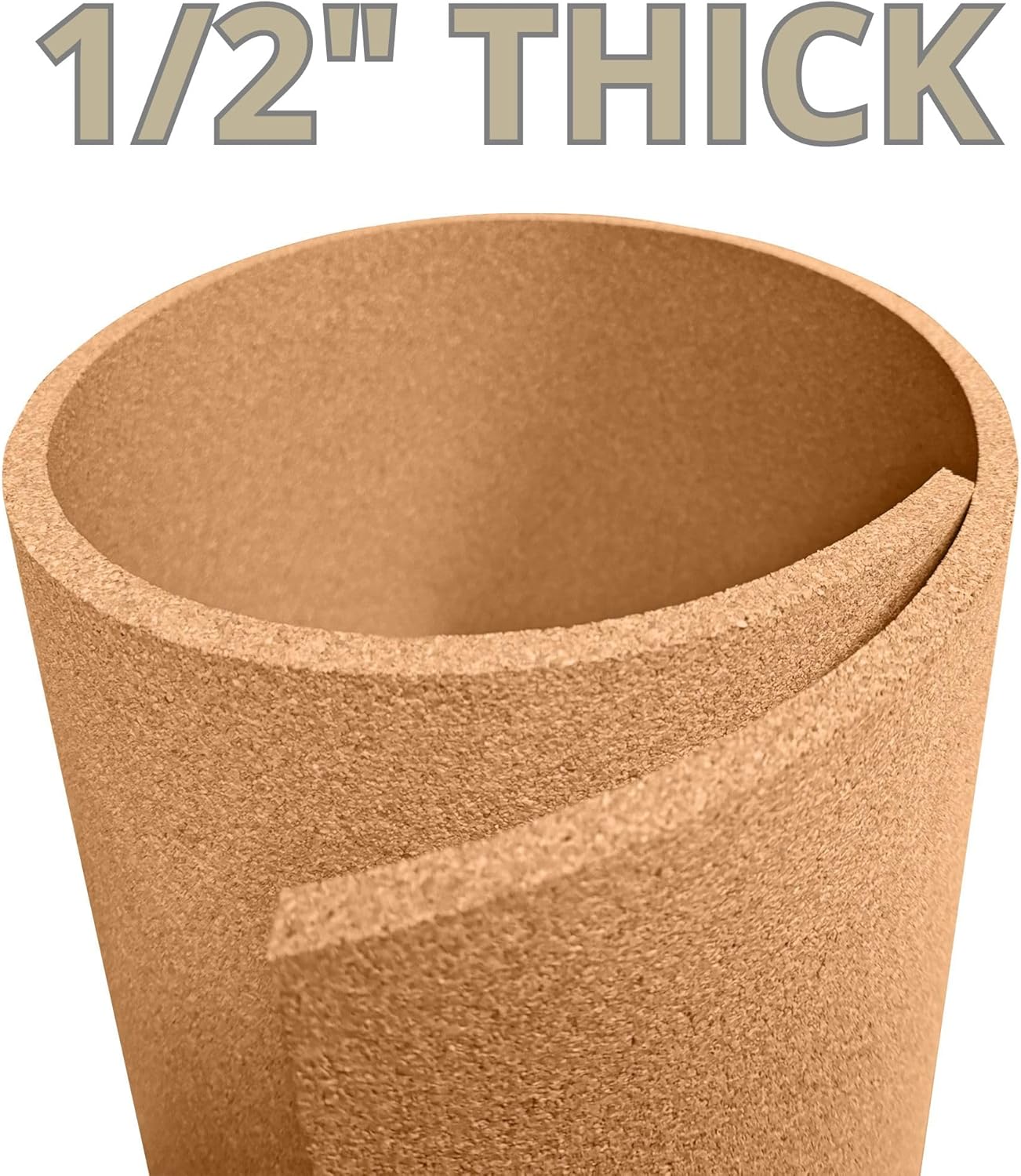 Manton Cork Premium Cork Roll - 4' x 4' x 1/2", 100% Natural Facing Grade Material for Bulletin Boards, Decorative Photo and Message Push Pin Displays - Perfect for Home, School, and Office