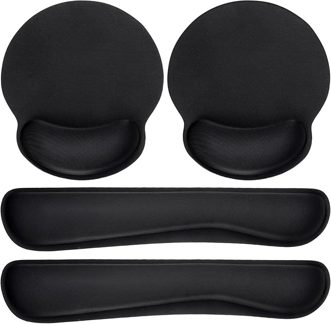 Yunsailing 4 Pcs Ergonomic Mouse Pad and Keyboard by Yunsailing