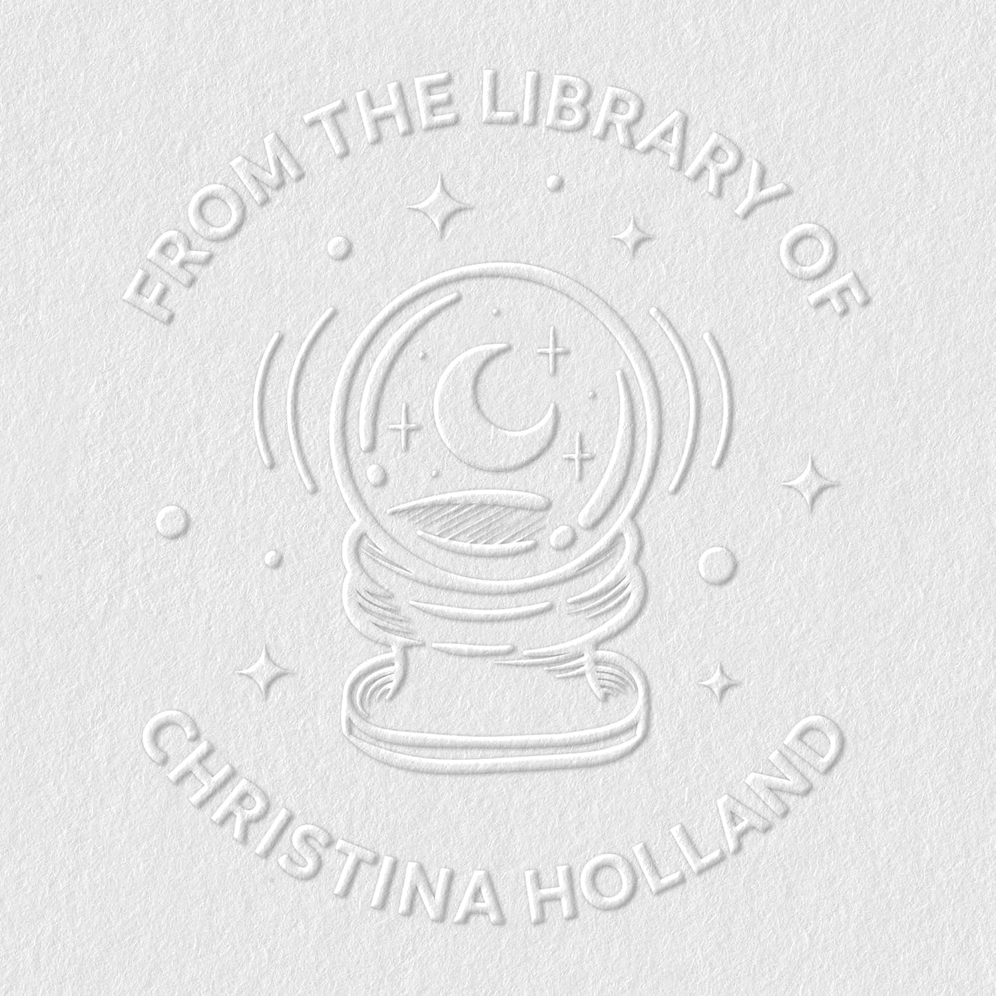 from The Library of Embossers & Stamps for Fantasy Book Readers | Custom Embosser | Custom Stamp | Ex Libris | Elevate Your Fantasy Collection of Stories and Novels (Design 3, Embosser)