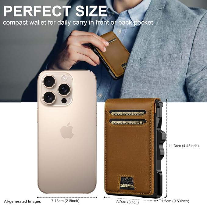 furid Genuine Leather Wallet for Men: Slim RFID Minimalist Wallets - Image 7