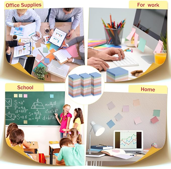 Fainne 120 Pack Sticky Notes Bulk 3 x 3 inch Self Stick Note Pads Multicolor - Image 7