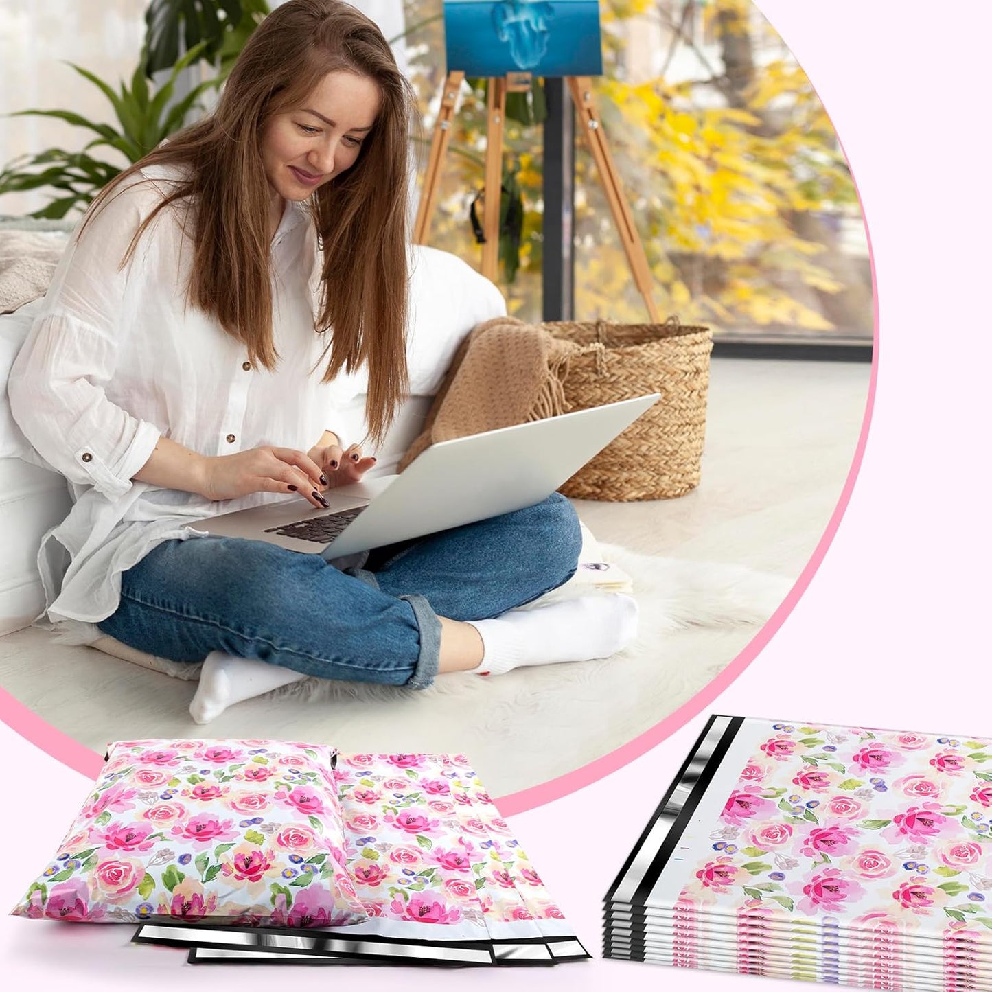 Oududianzi Large Poly Mailers 14.5x19, 100Pack Shipping Bags, Mailing Bags, Mailers Poly Bags for Shipping, Shipping Envelopes, Packaging Bags for Small Business and Clothes