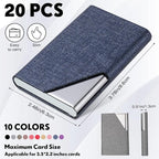 Yexiya 20 Pieces PU Leather Business Card Holder - Image 2
