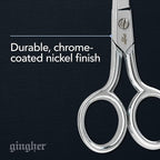 Gingher Curved Embroidery Scissors, Sharp Knife Edge Sewing Scissors - Image 4