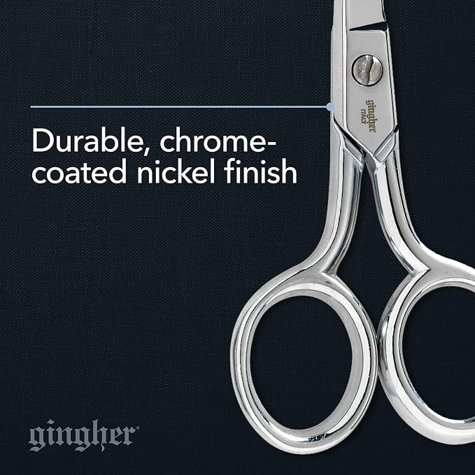 Gingher Curved Embroidery Scissors, Sharp Knife Edge Sewing Scissors - Image 4