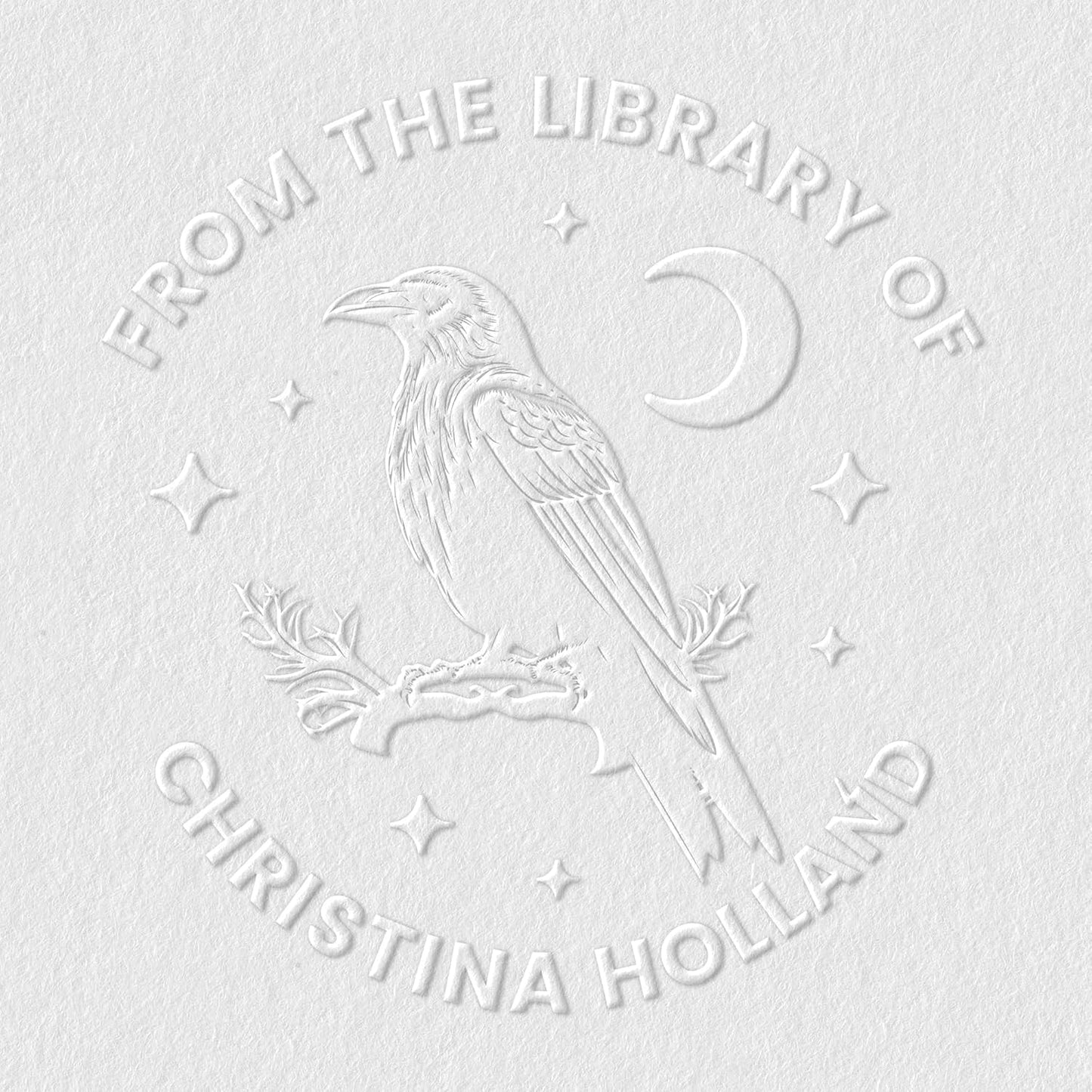 from The Library of Embossers & Stamps for Fantasy Book Readers | Custom Embosser | Custom Stamp | Ex Libris | Elevate Your Fantasy Collection of Stories and Novels (Design 14, Embosser)