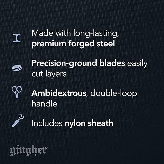 Gingher 5" Fabric Scissors, Premium Forged Steel Fabric Shears, Sharp Knife - Image 7