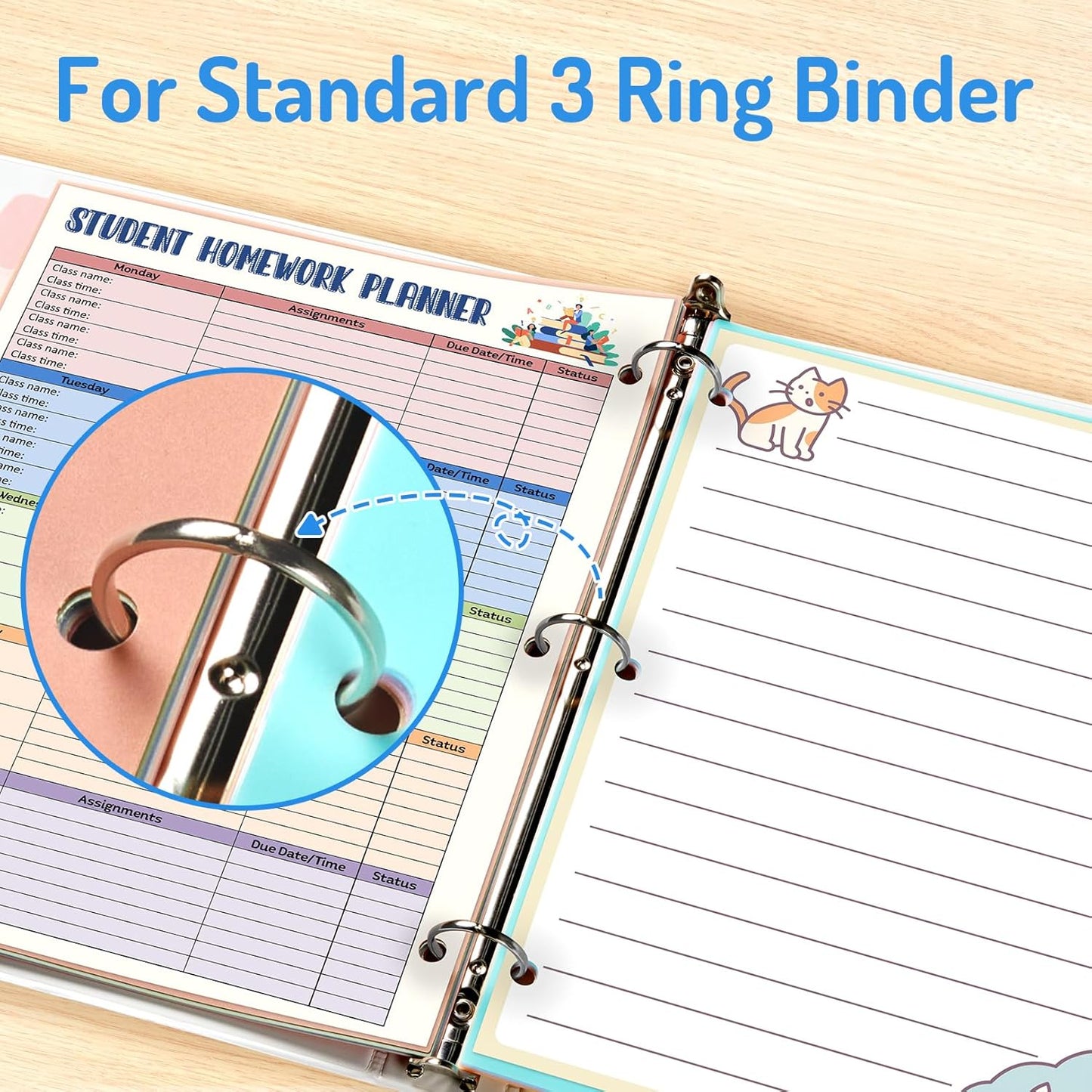 Forvencer 8-Tab Binder Dividers with Tabs, Big Tabs, Write&Erase Plastic Dividers for 3 Ring Binder, Binder Tabs for Organizers, 3 Ring Binder Dividers with Tabs for School Office (Pastels, 2 Set)