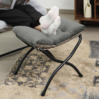 15" Folding Ottoman, Foldable Footrest Stool, Small Foot Stool - Image 9