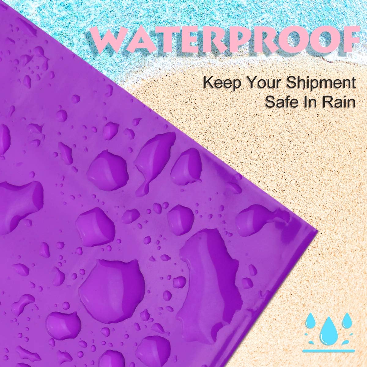 UCGOU Poly Mailers 10x13 Inch Purple 200 Pack Shipping Bags #4 Strong Mailing Envelopes Boutique Packaging Postal Self Seal Adhesive Waterproof and Tear Proof Small Business for Clothes Books