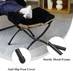 15" Folding Ottoman, Foldable Footrest Stool, Portable Small Foot Stool - Image 7