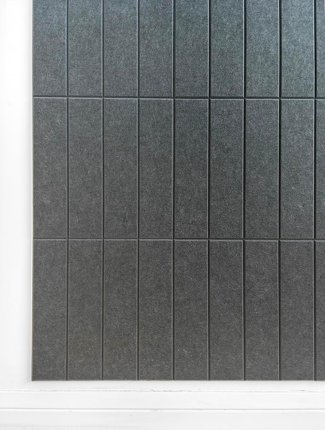 Large Cork Board Alternative - 24-Pack Felt Wall Tiles with Safe Removable Adhesive Tabs, Cork Wall Tiles Bulletin Board Home Office Essentials - Gray Black