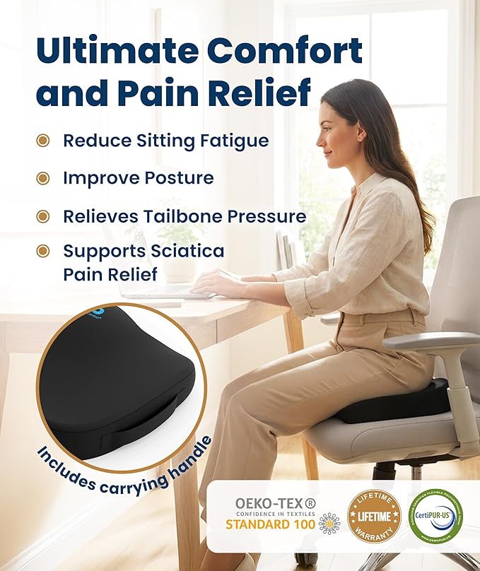 Everlasting Comfort Doctor Recommended Memory Foam Seat Cushion - Image 2