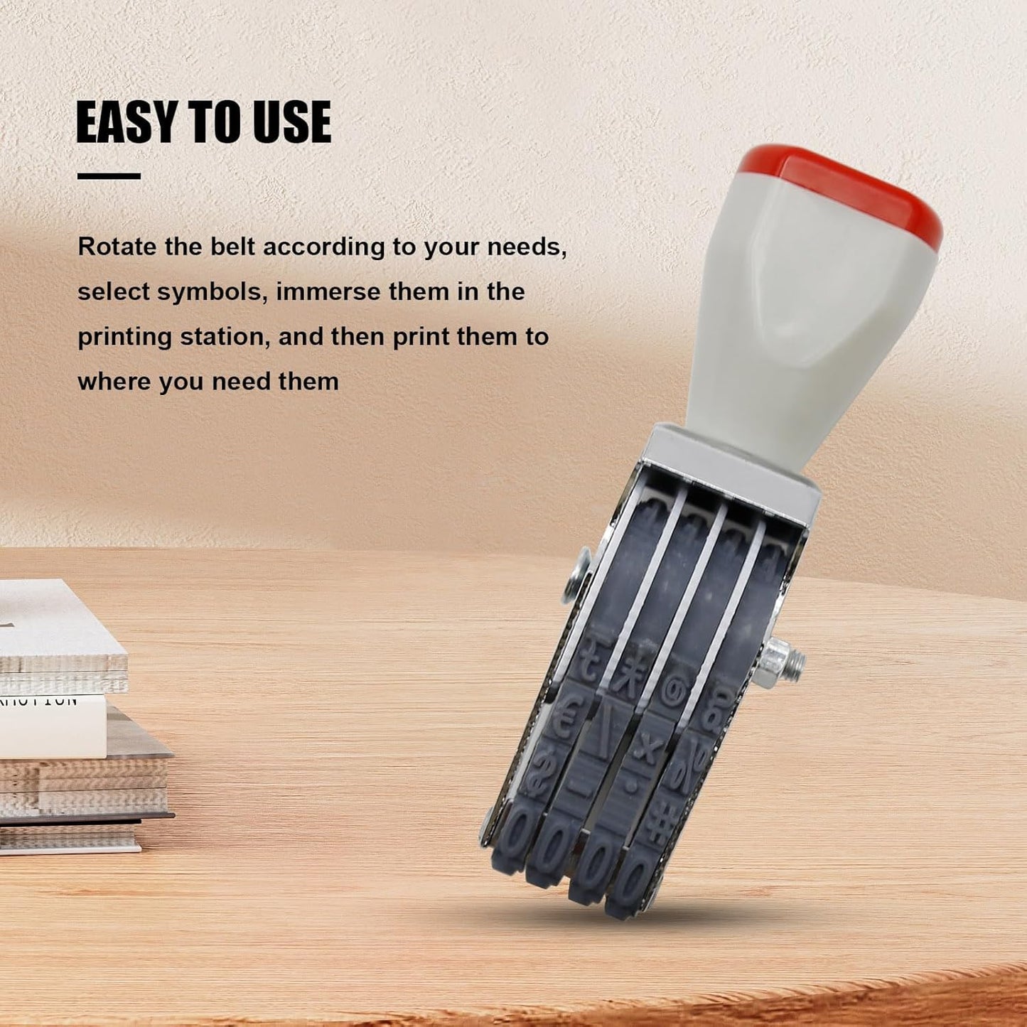 4 Digit Number Stamp,Adjustable Digit Rubber Changeable Number Stamp Numerical Stamp Multi- Functional Creative Price Tag Rotating Number Symbol Business