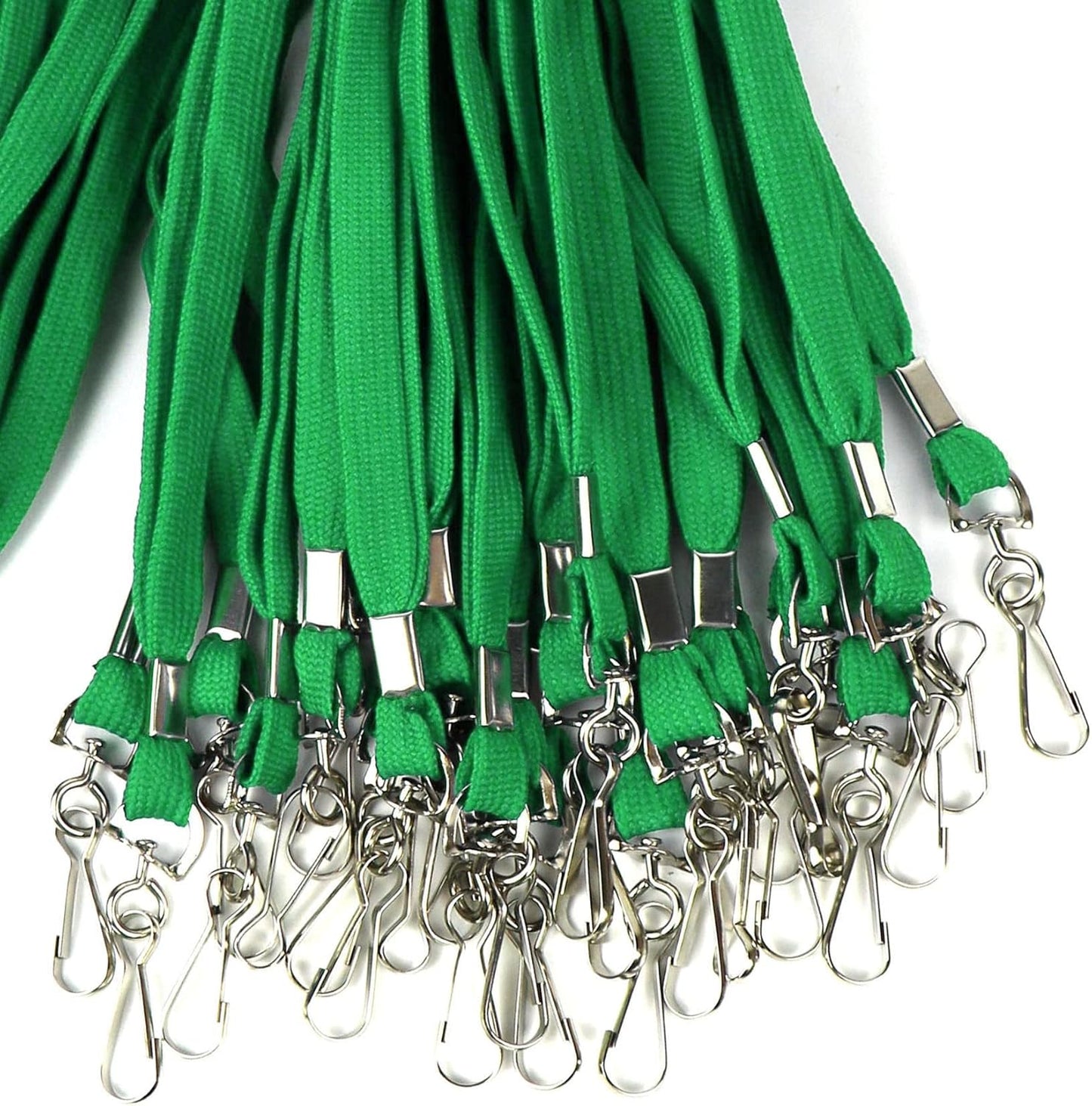 Ollain Badge Lanyards Flat Lanyard Swivel Hooks Neck Bulk lanyards with Clip 50 Pack