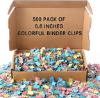 Jetec 500 Pieces 0. 6 Inch Colorful Binder Clips Bulk Small Paper Clamps Metal - Image 2