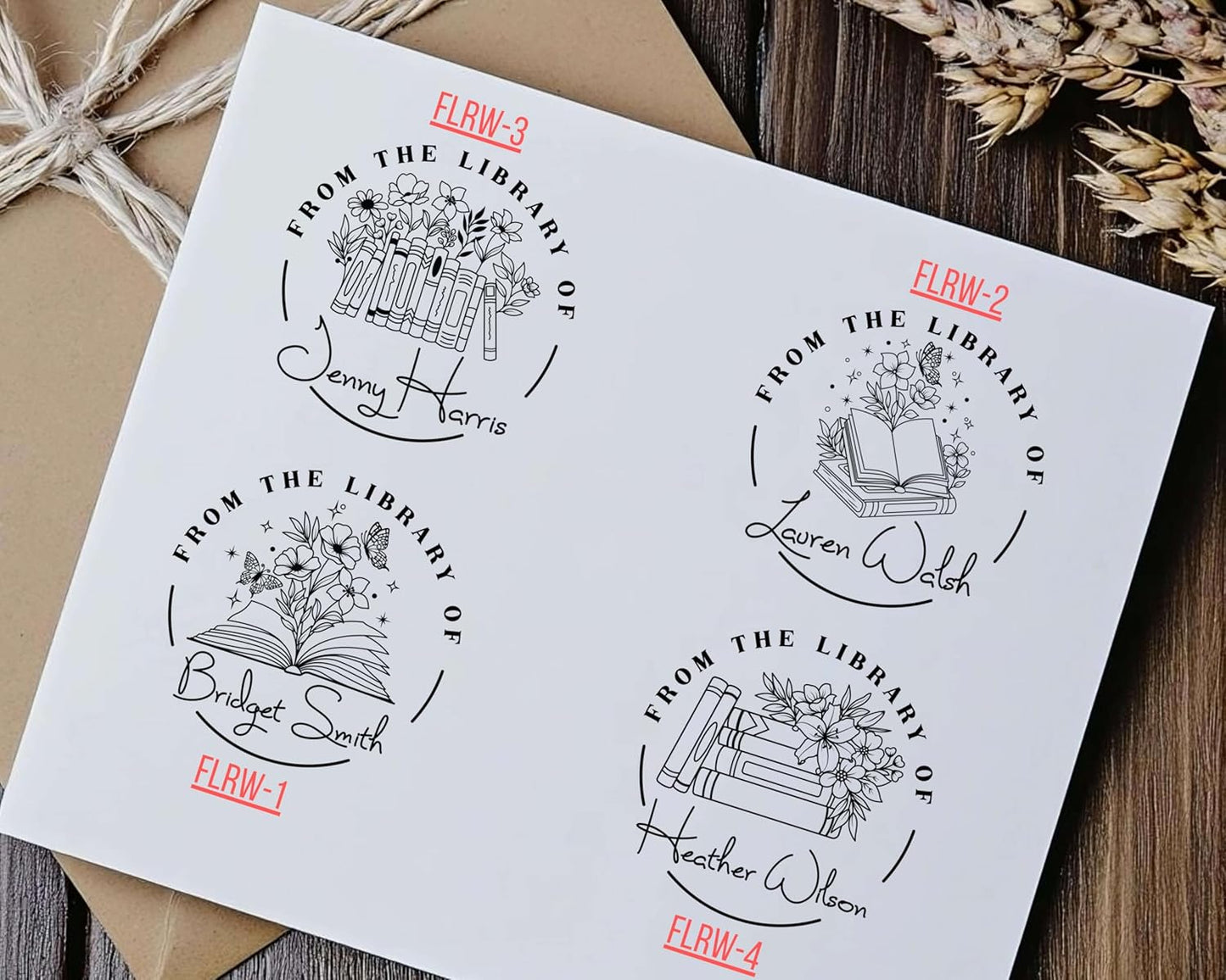 Personalized Custom Library Book Embosser - The Library of Embosser Seal Stamp