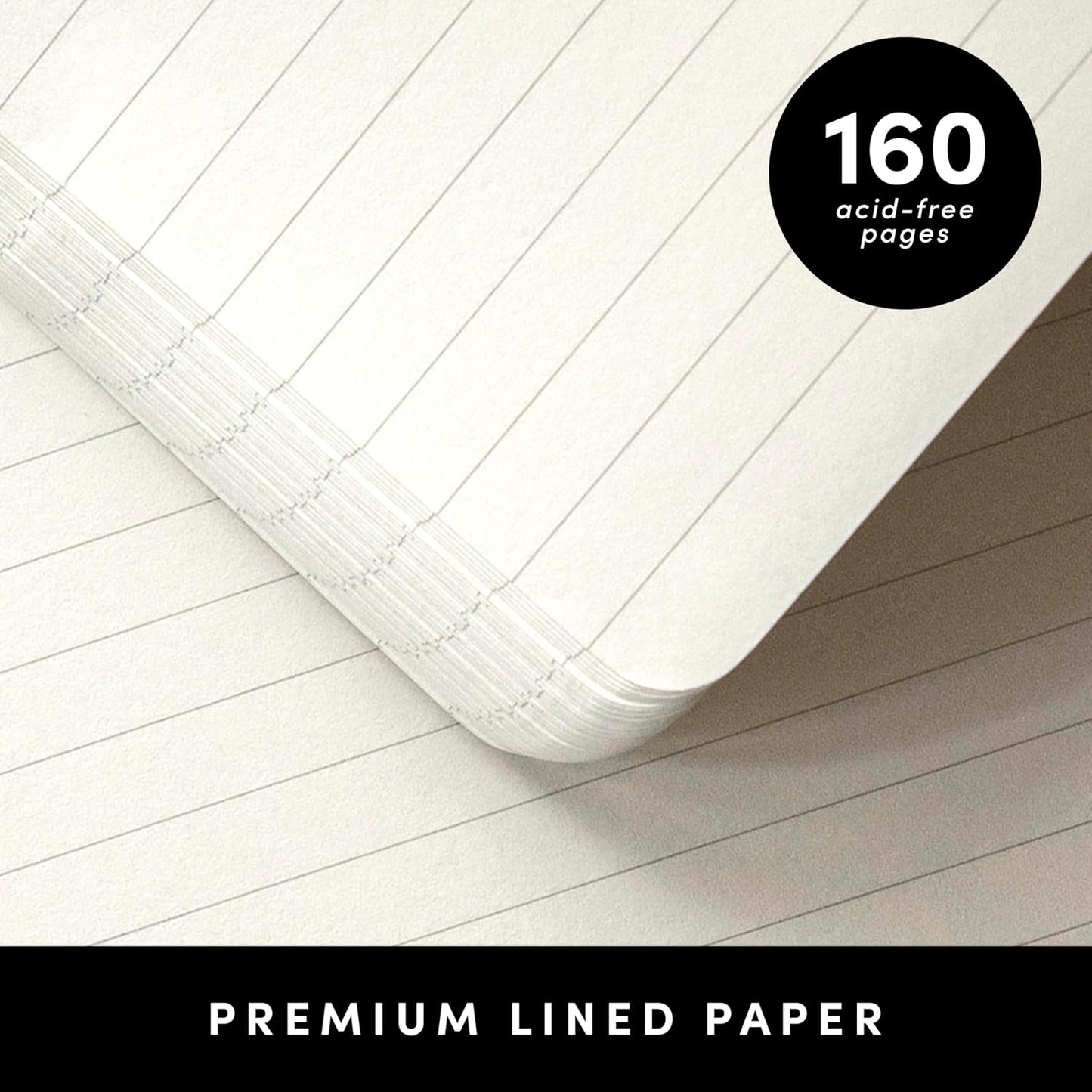 PAPERAGE Lined Pocket Journal Notebook, 1 Pack, (Light Blue), 160 Pages, Small, 3.6 inches x 5.6 inches - 100 GSM Thick Paper, Hardcover
