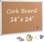 Cork Board Bulletin Board 24 x 18 Inches, Office Board by Justdowhatyouwanttodo