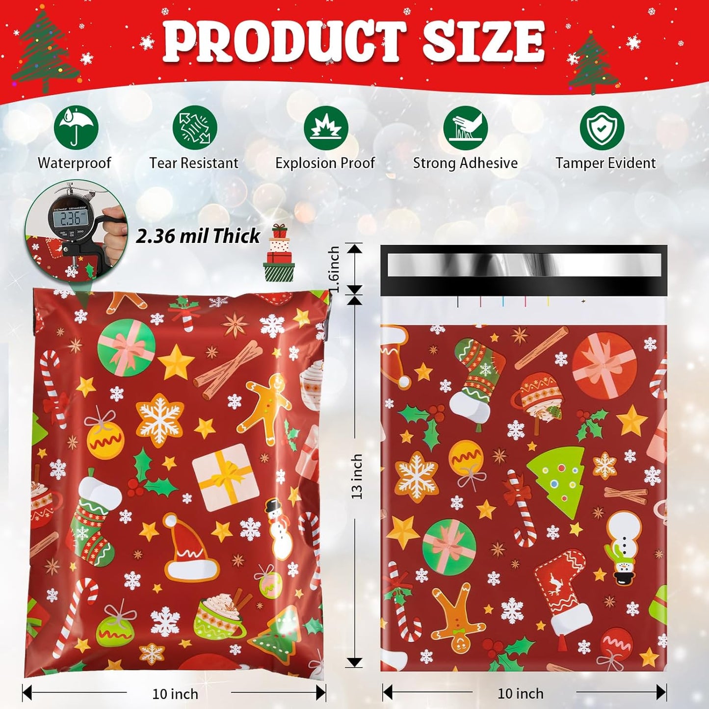 Oududianzi Poly Mailers 10x13, 50PCS Shipping Bags, Self-Sealing Mailers Poly Bags, Mailing Envelopes Bulk, Polymailers Packaging Bags for Online and offline Small Bussiness
