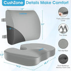 CushZone Ergonomic Seat Cushion & Lumbar Support Pillow - Image 8