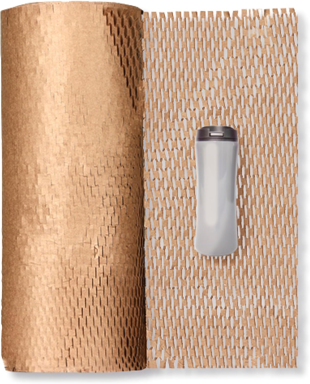 The Boxery Honeycomb Packing Paper 15”x16800” (1400’)-1 Roll Cushioning Wrap, Box Filler, Void Filling, Shipping & Moving Supplies, Alternative to Plastic Bubble|Eco Friendly-Small Business.