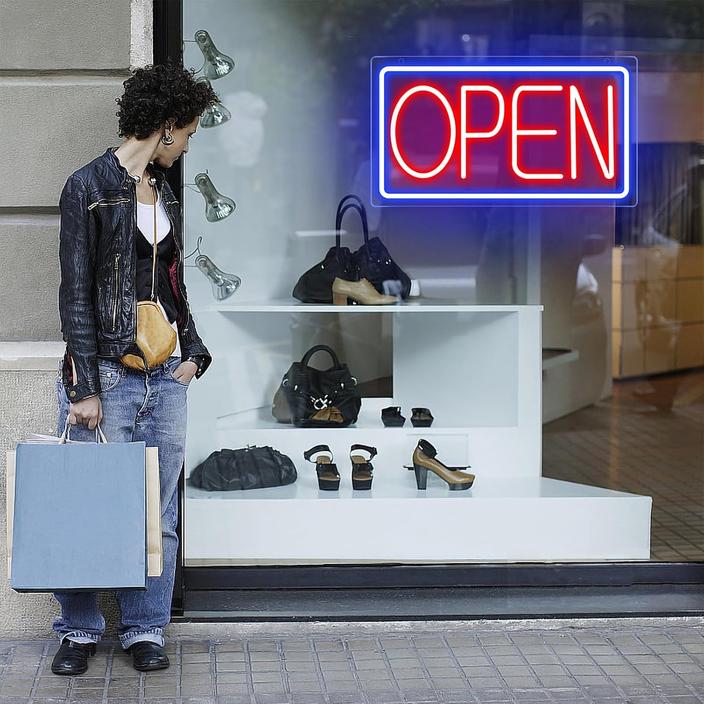 Open Signs for Bussines Ultra Bright 12V Neon Open Signs Light Up LED Open Sign with ON/OFF Switch for Window Storefront Florists Bar Salon Cafes Restaurant 16 Inch