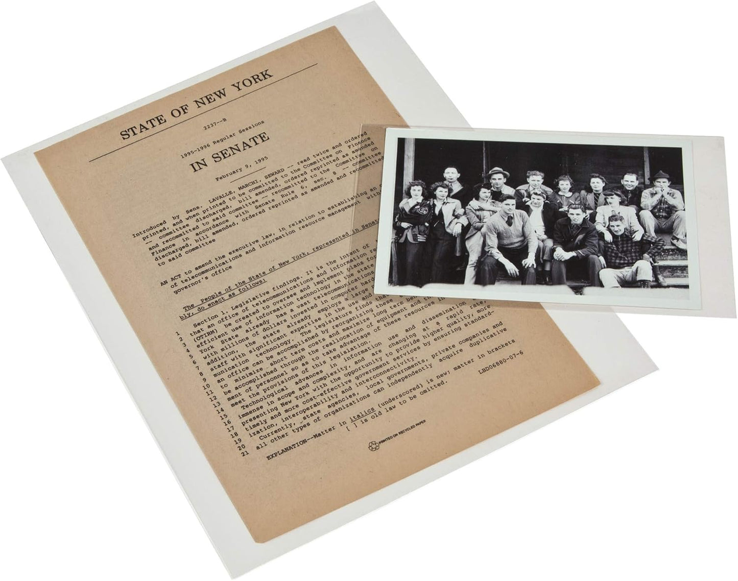 Gaylord Archival 3 mil Archival Polyester L-Sleeves for Photos & Documents (10-Pack) - 4 x 6"